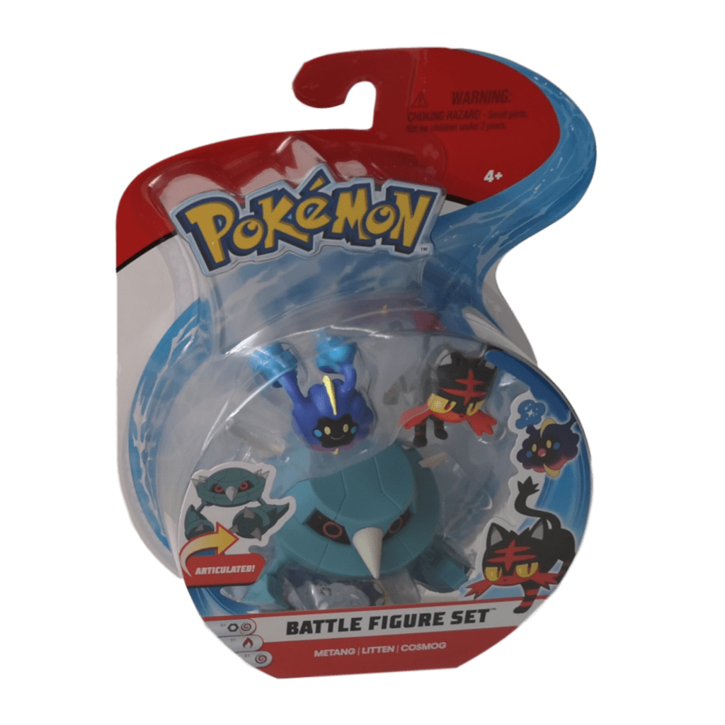 Pokemon Battle Figure Set Metang Litten Cosmog New