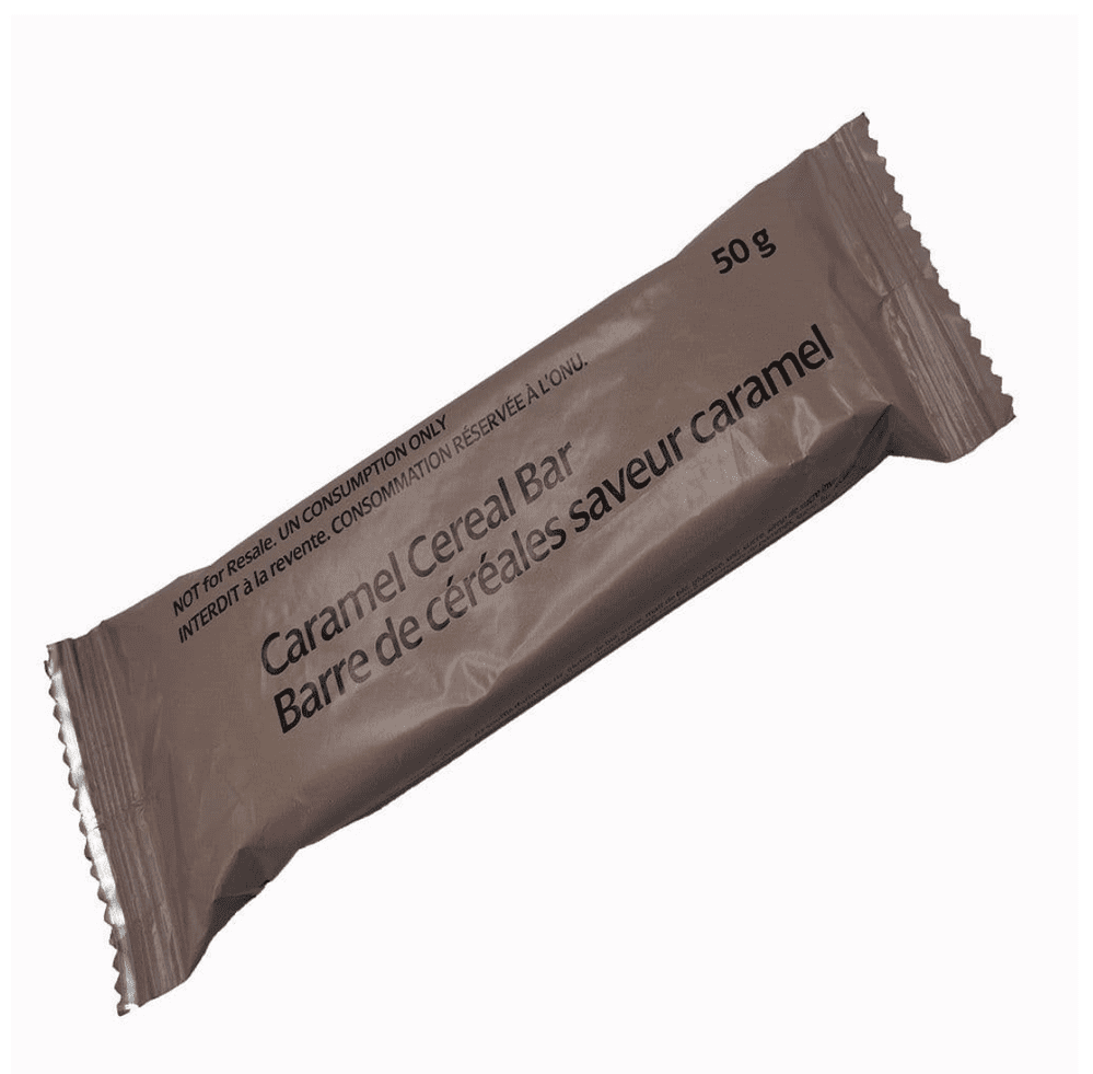 10 x British Military Ration Pack Energy Bar - 50g - Caramel Cereal Bar