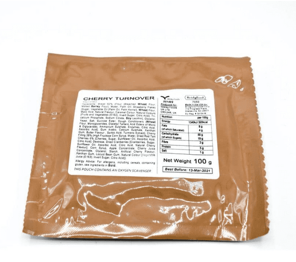 British Army Ration Pack Meal Pouch - Cherry Turnover
