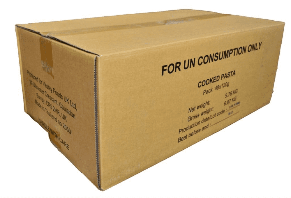BULK BUY - British Army Ration Pack Meal Pouch - Cooked Pasta x 48