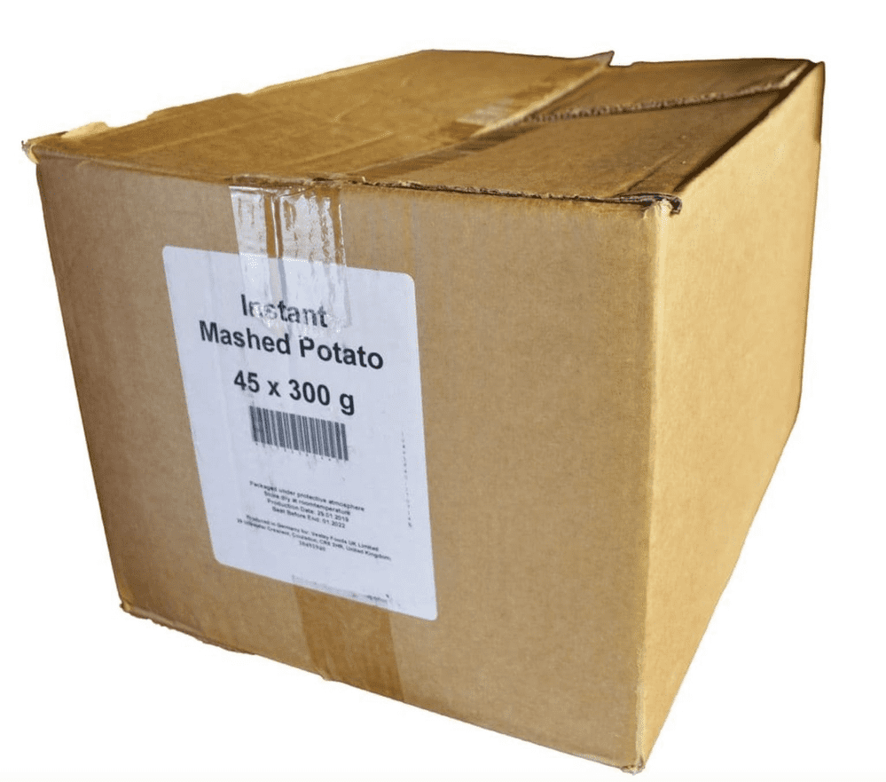 BULK BUY - British Army Ration Pack Meal Pouch - Instant Mashed Potato 300g Pouch x 45