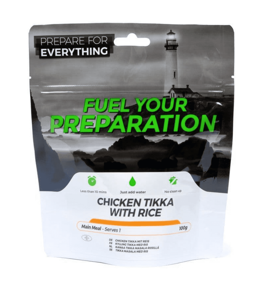 Fuel Your Preparation Freeze Dried Food Ration Meal Pouch - Chicken Tikka With Rice