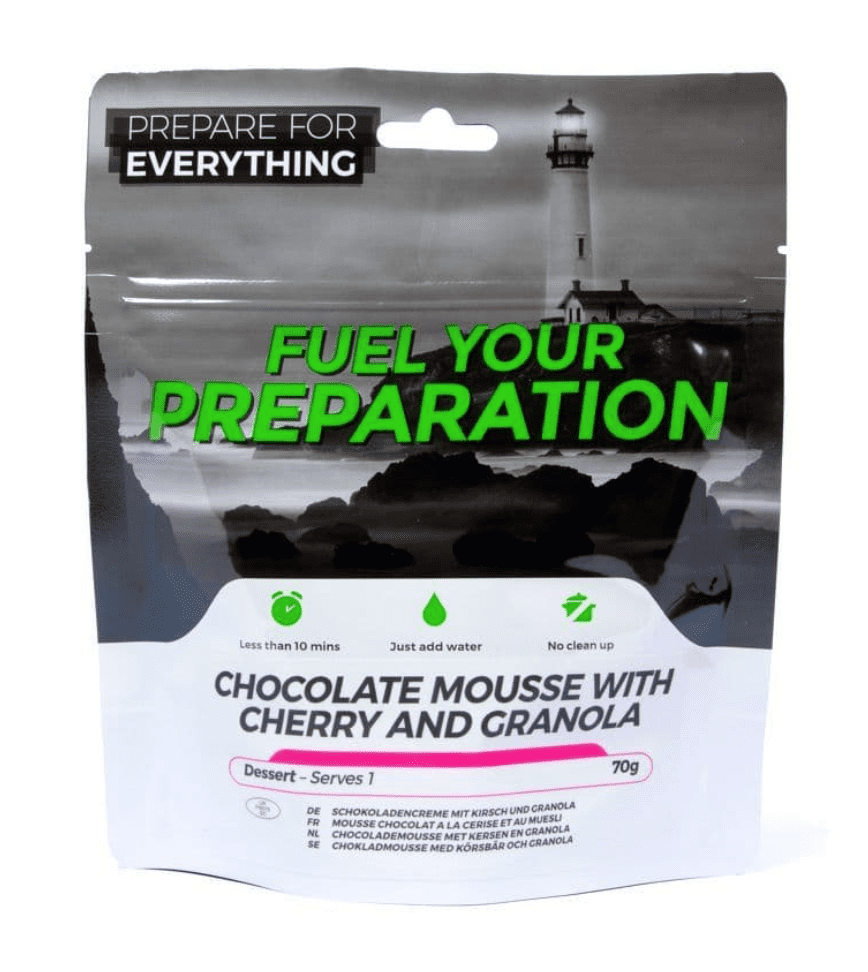 Fuel Your Preparation Freeze Dried Food Ration Meal Pouch - Chocolate Mousse With Granola Pouch
