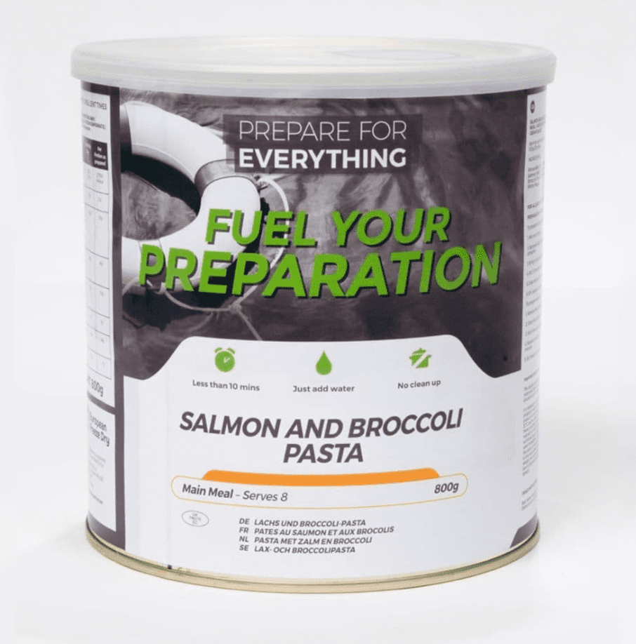 Fuel Your Preparation Freeze Dried Food Ration Meal Tin - Salmon And Broccoli Pasta