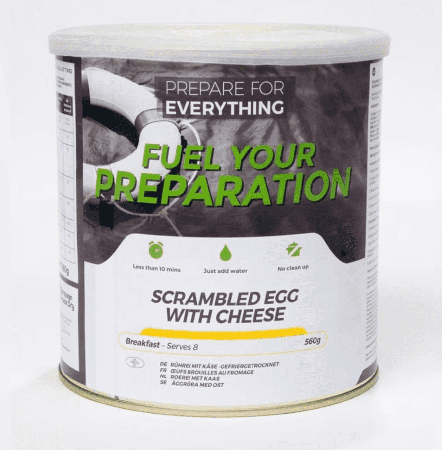 Fuel Your Preparation Freeze Dried Food Ration Meal Tin - Scrambled Egg With Cheese