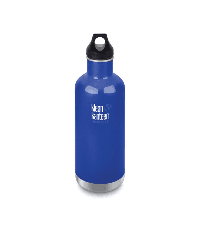 Klean Kanteen Insulated Classic Bottle W/ Loop Cap 946ml - Coastal Waters Blue
