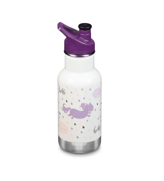Klean Kanteen Insulated Kid Classic Bottle W/ Sport Cap 355ml - Unicorn Leap Pink & Purple