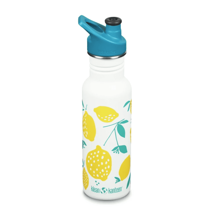 Klean Kanteen Narrow Classic Bottle W/ Sport Cap 532ml - Yellow Lemons