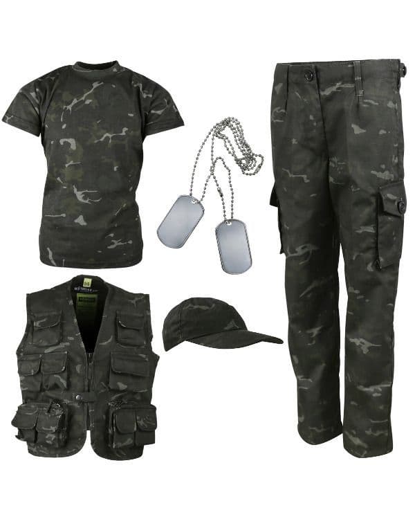 Kombat UK Kids Explorer Army Kit - BTP Black