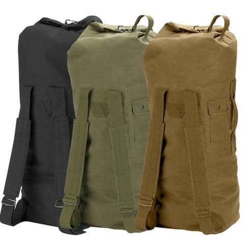 Rothco Military GI Style Canvas Strap Duffle Bag - Various Colours