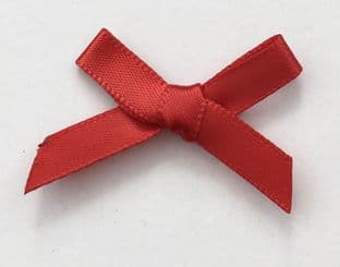10 Satin Bows 7mm Red
