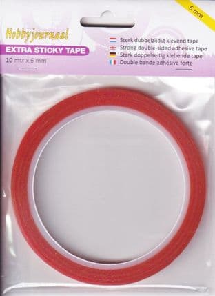 10m Roll Hobbyjournaal  Super Sticky Double Sided Tape 6mm wide