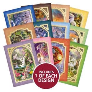 12 Land of Enchantment Hunkydory Die Cut Foiled Card Toppers