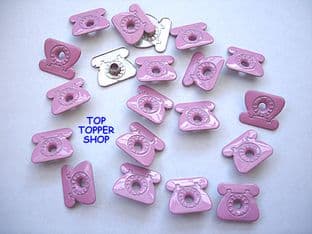 20 PINK TELEPHONE QUICKLETS EYELETS