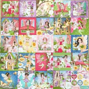 25 Sheets from The Square Little Book of Fairy Blossoms 5x5" Hunkydory Card Toppers