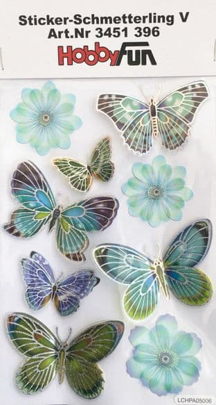 3d Foiled Butterfly Stickers  Hobbyfun 3451396