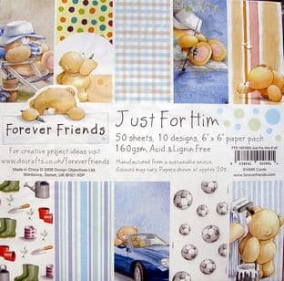 6X6 FOREVER FRIENDS JUST FOR HIM PAPER PACK