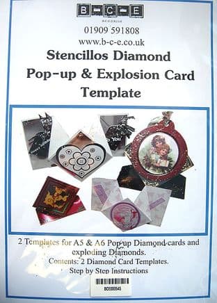 B-C-E DIAMOND POP-UP & EXPLOSION CARD Card Making Template