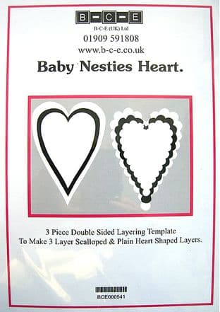 B-C-E NESTIES BABY HEART Card Making Template