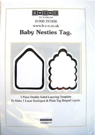 B-C-E NESTIES BABY TAG Card Making Template