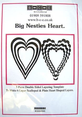 B-C-E NESTIES BIG HEART Card Making Template