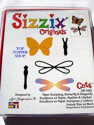 BUTTERFLY & DRAGONFLY SIZZIX LARGE RED DIE, PAPER SCULPTING