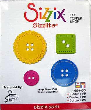 BUTTONS #5 SIZZIX SIZZLITS SINGLE DIE