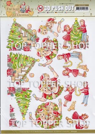 Christmas Celebrations Die Cut Decoupage Sheet Yvonne Creations Push Out SB10596