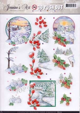 Christmas Classics Scenes A4 Die Cut Decoupage Sheet Jeanine's Art Push Out SB10171