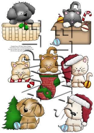 Christmas Coco & Calvin Exclusive Clipart Printed Sheet