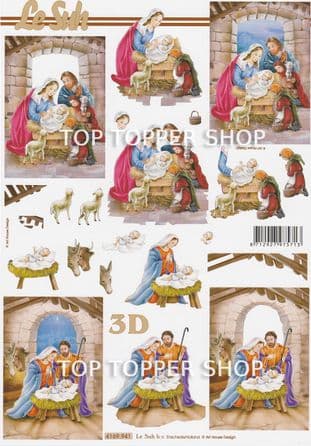 Christmas Nativity Decoupage Sheet Le Suh Requires Cutting 4169941