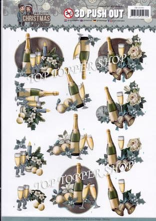 Christmas Wishes A4 Die Cut Decoupage Sheet Amy Design Push Out SB10291