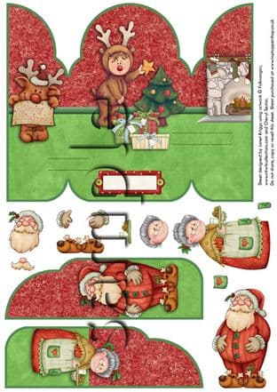 Claus Family Christmas Printed Sheet