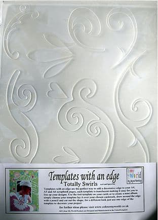 COLOUR MY WORLD Card Making Template WITH AN EDGE - TOTALLY SWIRLS