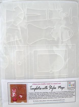 COLOUR MY WORLD Card Making Template WITH STYLE MEGA - LADIES WARDROBE