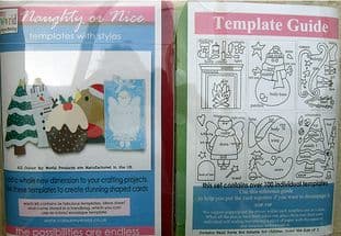 COLOUR MY WORLD CHRISTMAS Card Making Templates - NAUGHTY OR NICE