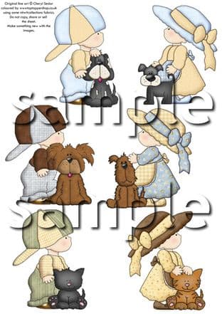 COUNTRY KIDS AND PETS toppers digital download