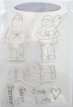 CUTE CHARACTERS SET 4 PERSONAL IMPRESSIONS CLEAR STAMPS PICS019