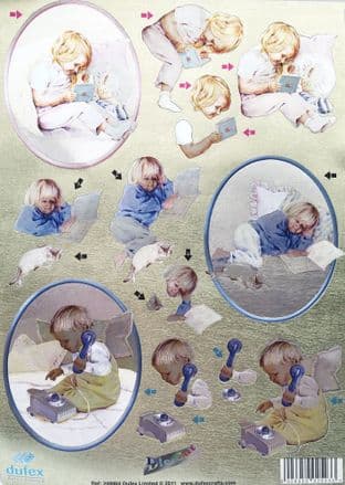 Die Cut Dufex  Decoupage Sheet Toddlers 864