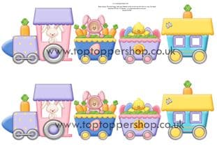 Easter Train Clipart Printed Sheet Kw19