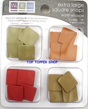 EXTRA LARGE SQUARE SNAPS * EARTH ESCAPE * USE W/ CROP-A-DILE