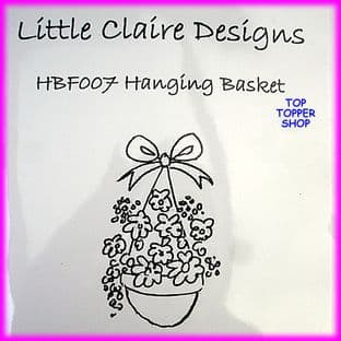 FLORAL STAMP - HANGING BASKET by LITTLE CLAIRE DESIGNS