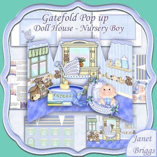 GATEFOLD POP UP - Doll House Baby Boy digital download 433AL