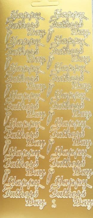 Happy Father's Day Gold Peel Off Stickers JeJe 1.1440