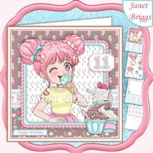 HAVE A NICE DAY 7.5 Decoupage Card Kit digital download