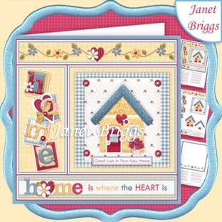 HOME IS WHERE THE HEART IS 7.5 Decoupage Card Kit digital download