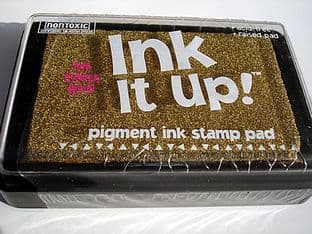 INK IT UP PIGMENT INK STAMP PAD - GOLD