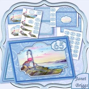 Lighthouse Decoupage & ages Card Kit digital download PW562