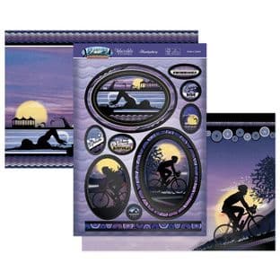 Make a Splash Swimming & Cycling - Hunkydory Sporting Silhouettes Luxury Card Topper Set