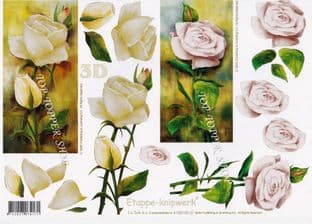 Pale Roses Le Suh Decoupage Sheet 4169160